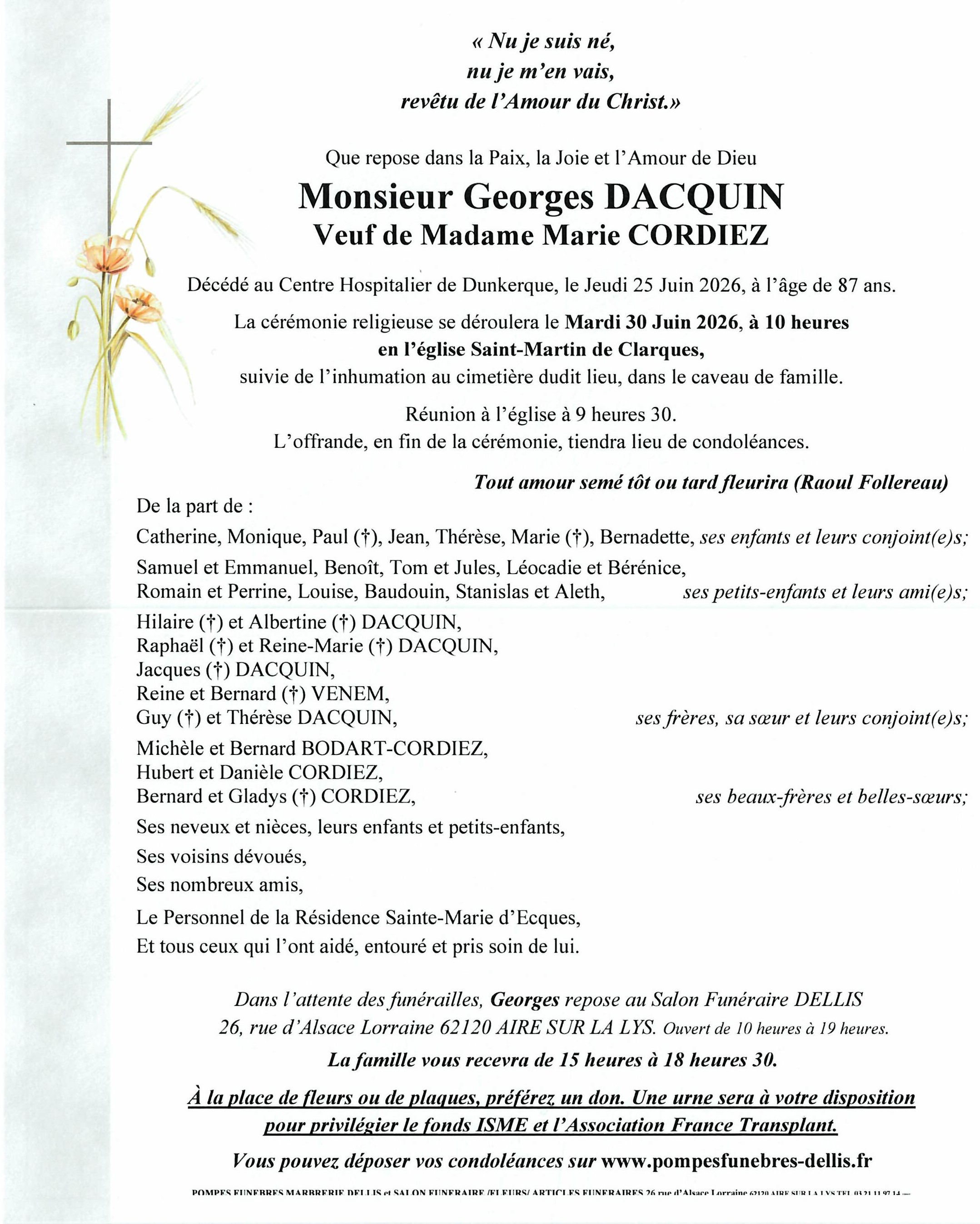 Avis de décès